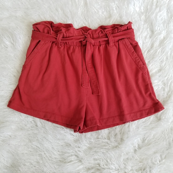 ✨Host Pick!✨ BP Paperbag High Waist Shorts in Rust - Picture 2 of 12